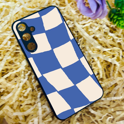 Wavy Checks Metal Back Case for Samsung Galaxy S23fe 5G