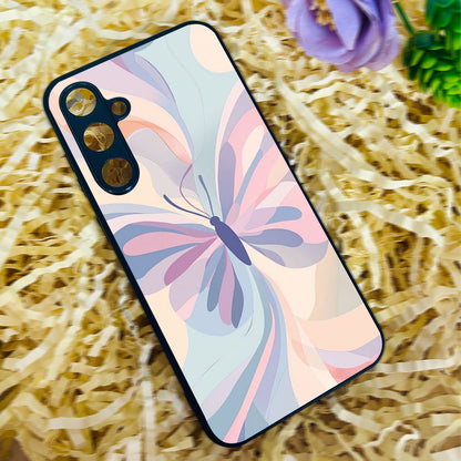 Artistic Butterfly Metal Back Case for Samsung Galaxy S23fe 5G