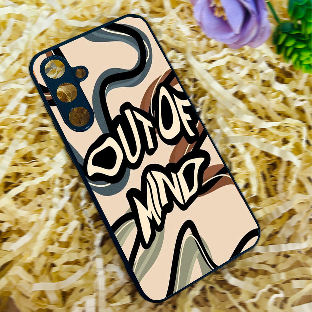 Out Of Mind' Glossy Metal Back Case for Samsung Galaxy S23fe 5G