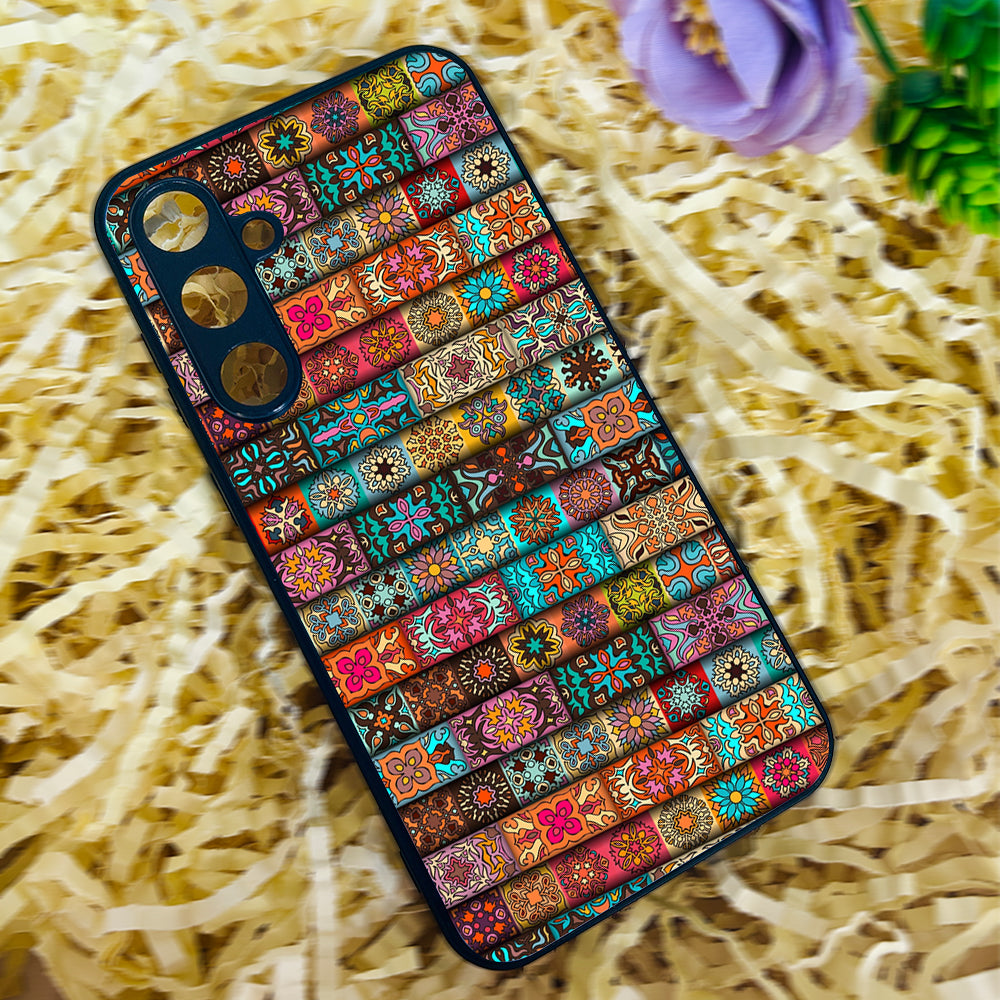 Block print Metal Back Case for Samsung Galaxy S23fe 5G