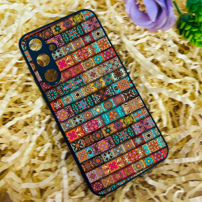 Block print Metal Back Case for Samsung Galaxy S23fe 5G
