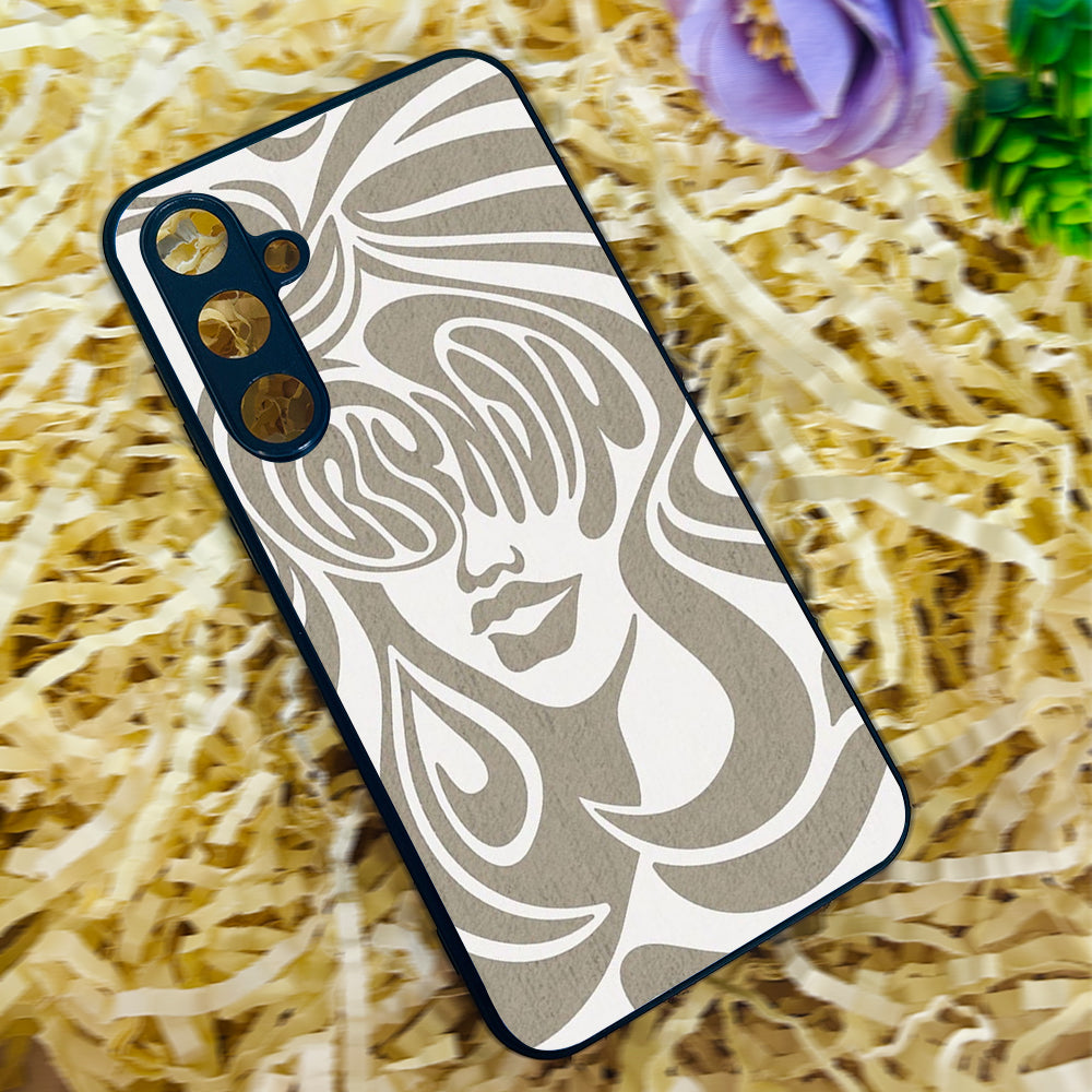 Face in the Waves Metal Back Case for Samsung Galaxy S23fe 5G
