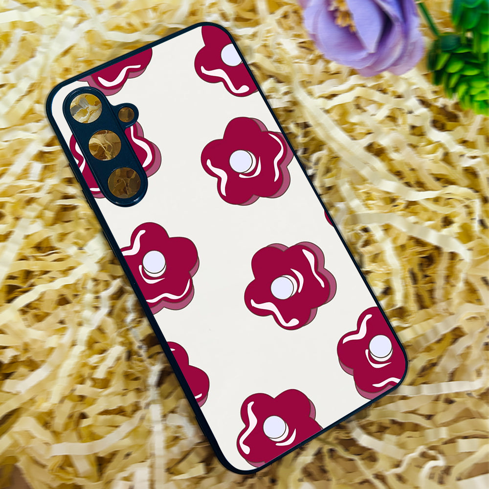 Mini Flowers Metal Back Case for Samsung Galaxy S23fe 5G