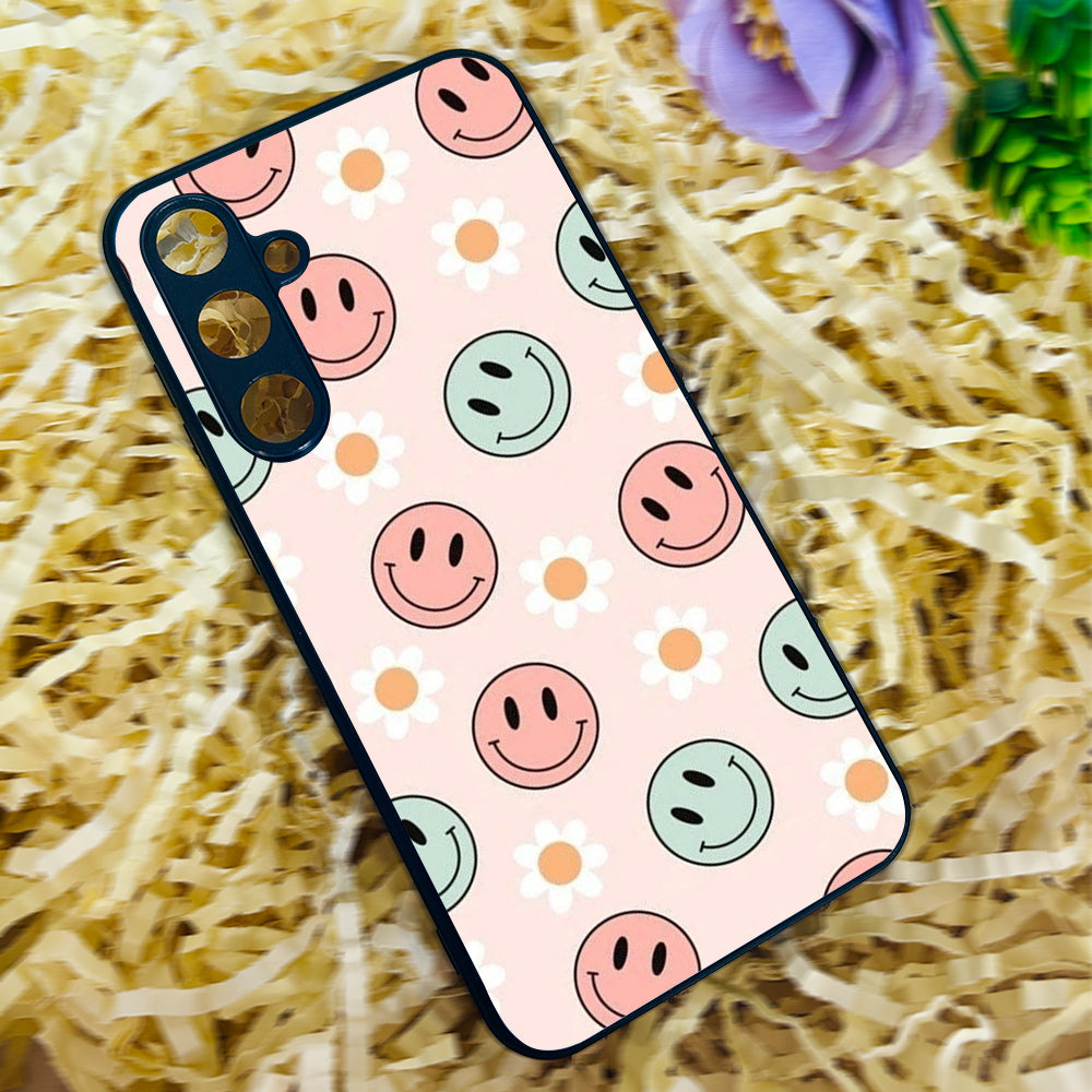 Cute Smiles Metal Back Case for Samsung Galaxy S23fe 5G