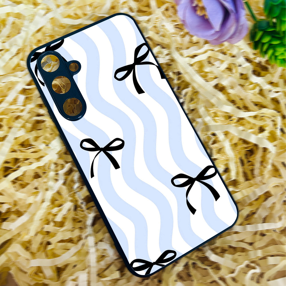 Wavy Bow Metal Back Case for Samsung Galaxy S23fe 5G