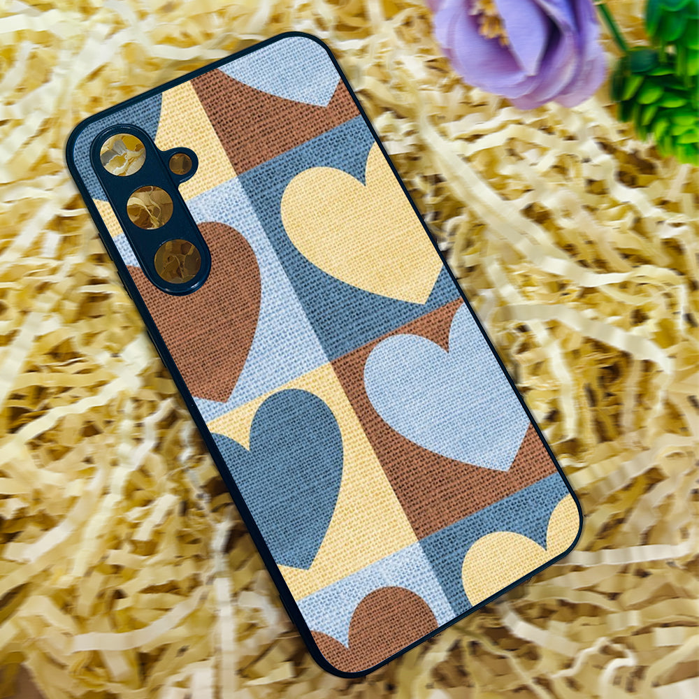 Patchwork Love Metal Back Case for Samsung Galaxy S23fe 5G