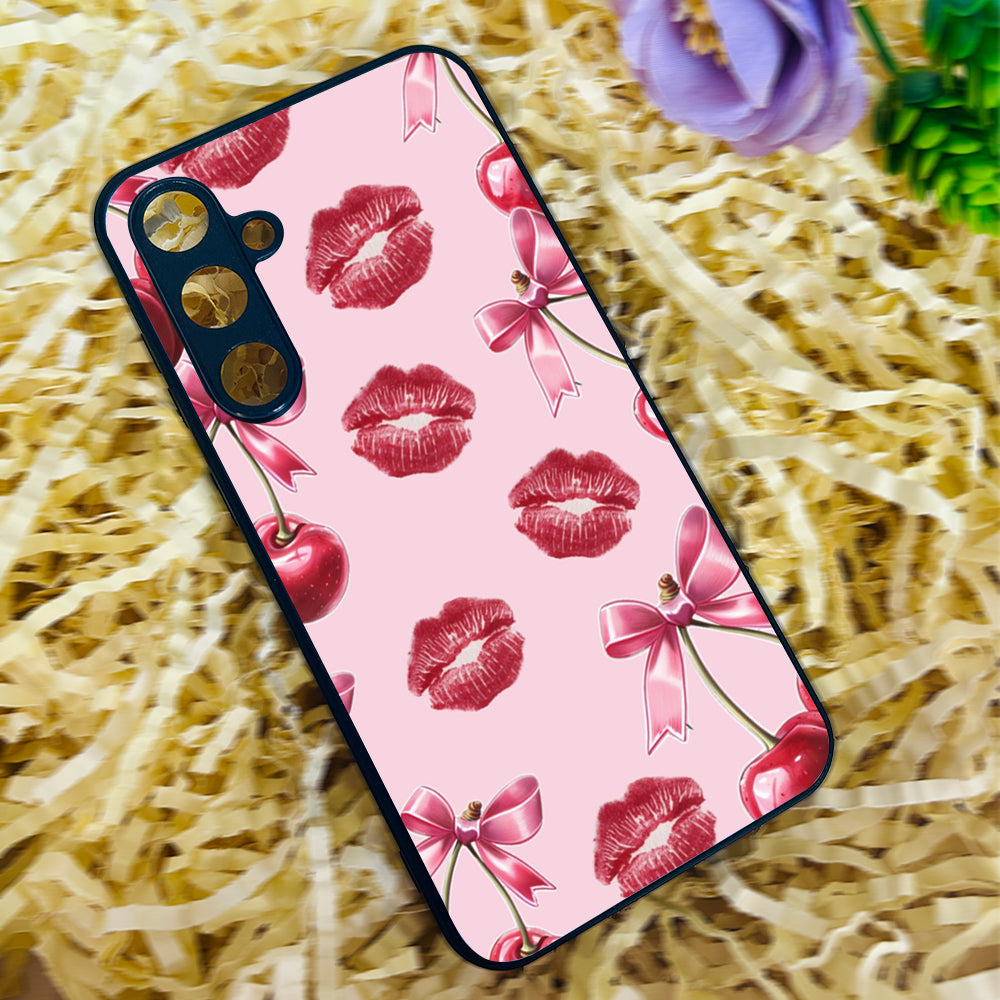 Cherry Lips Metal Back Case for Samsung Galaxy S23fe 5G