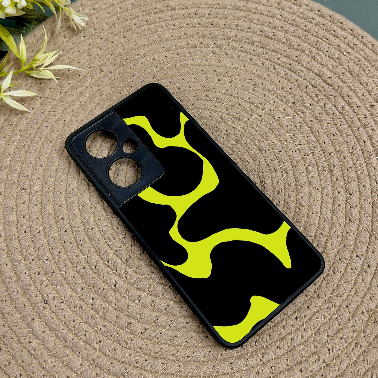 Lime Pulse Glossy Metal Back Case for Oneplus Nord CE 3 Lite (5G)