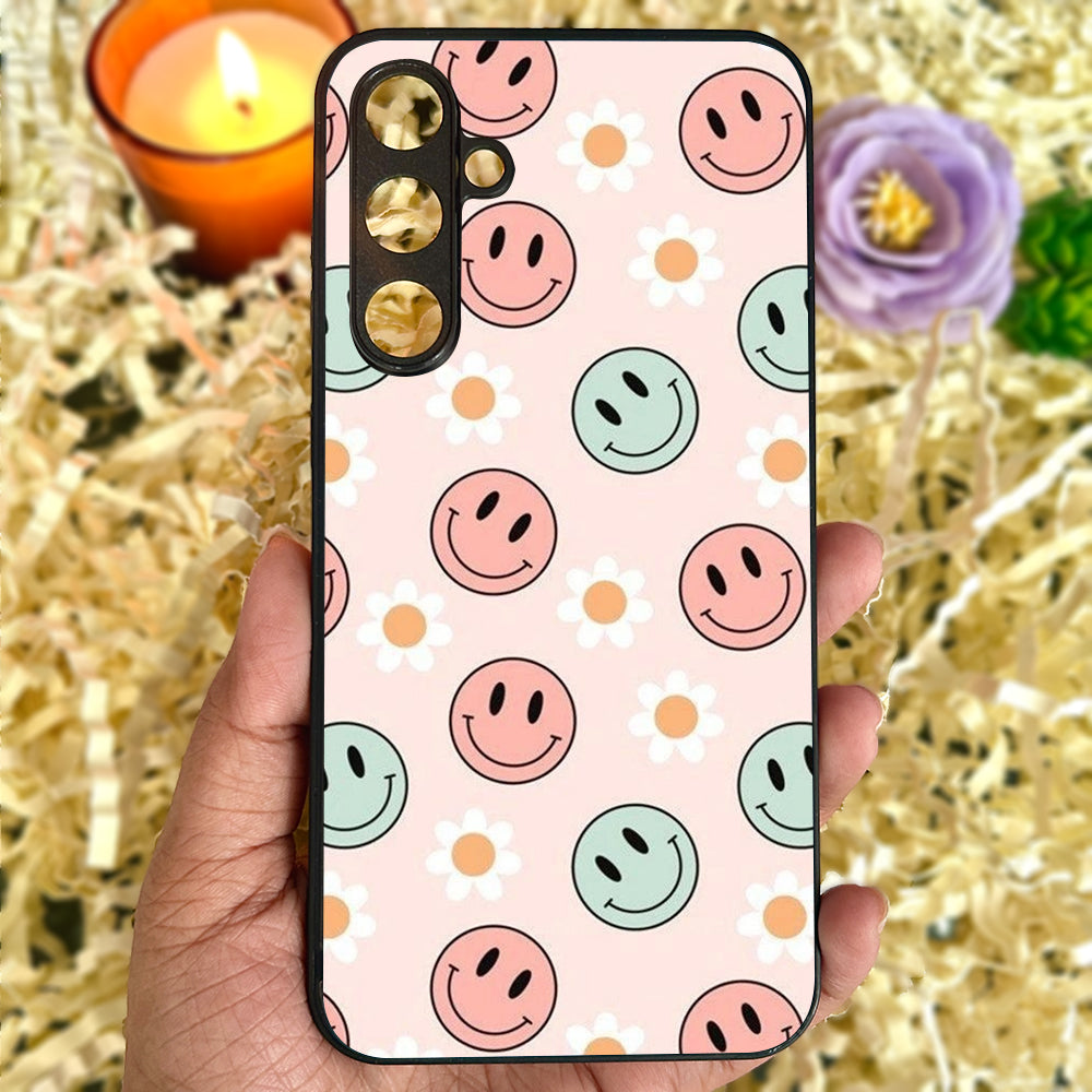 Cute Smiles Metal Back Case for Samsung Galaxy S23fe 5G