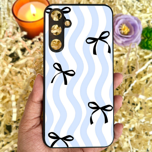 Wavy Bow Metal Back Case for Samsung Galaxy S23fe 5G