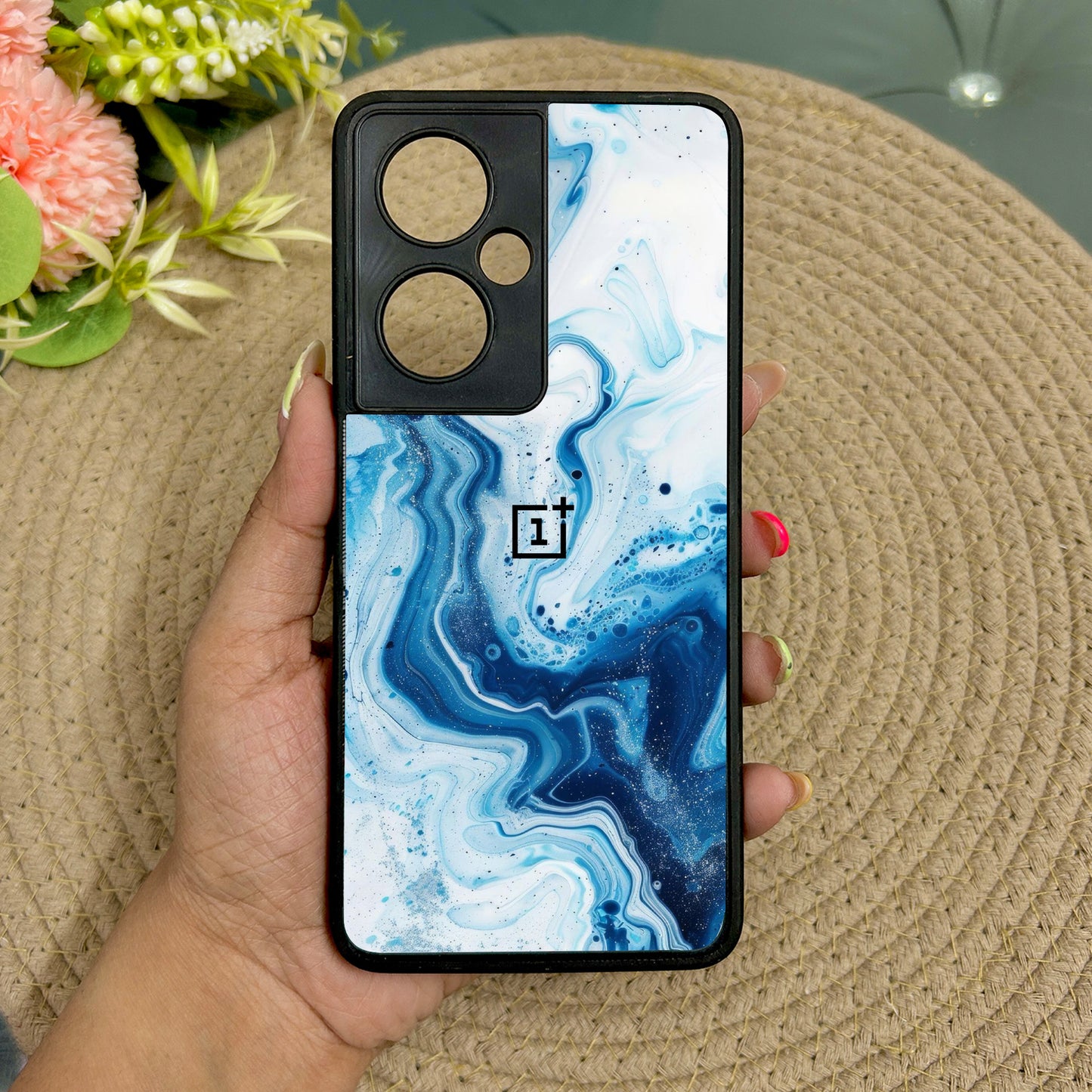 Glacier Wave Glossy Metal Back Case for Oneplus Nord CE 3 Lite (5G)