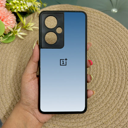 Icy Blue Glossy Metal Back Case for Oneplus Nord CE 3 Lite (5G)