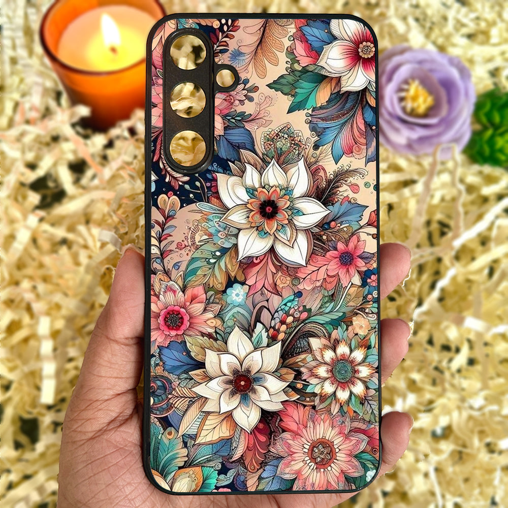 Floral Rush Metal Back Case for Samsung Galaxy S23fe 5G
