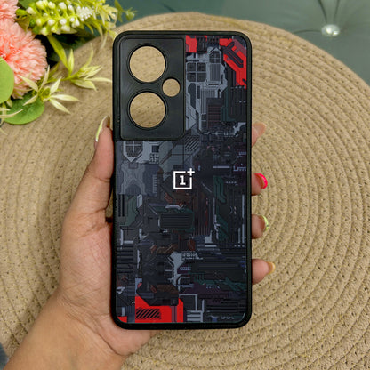 Circuit Crush Glossy Metal Back Case for Oneplus Nord CE 3 Lite (5G)