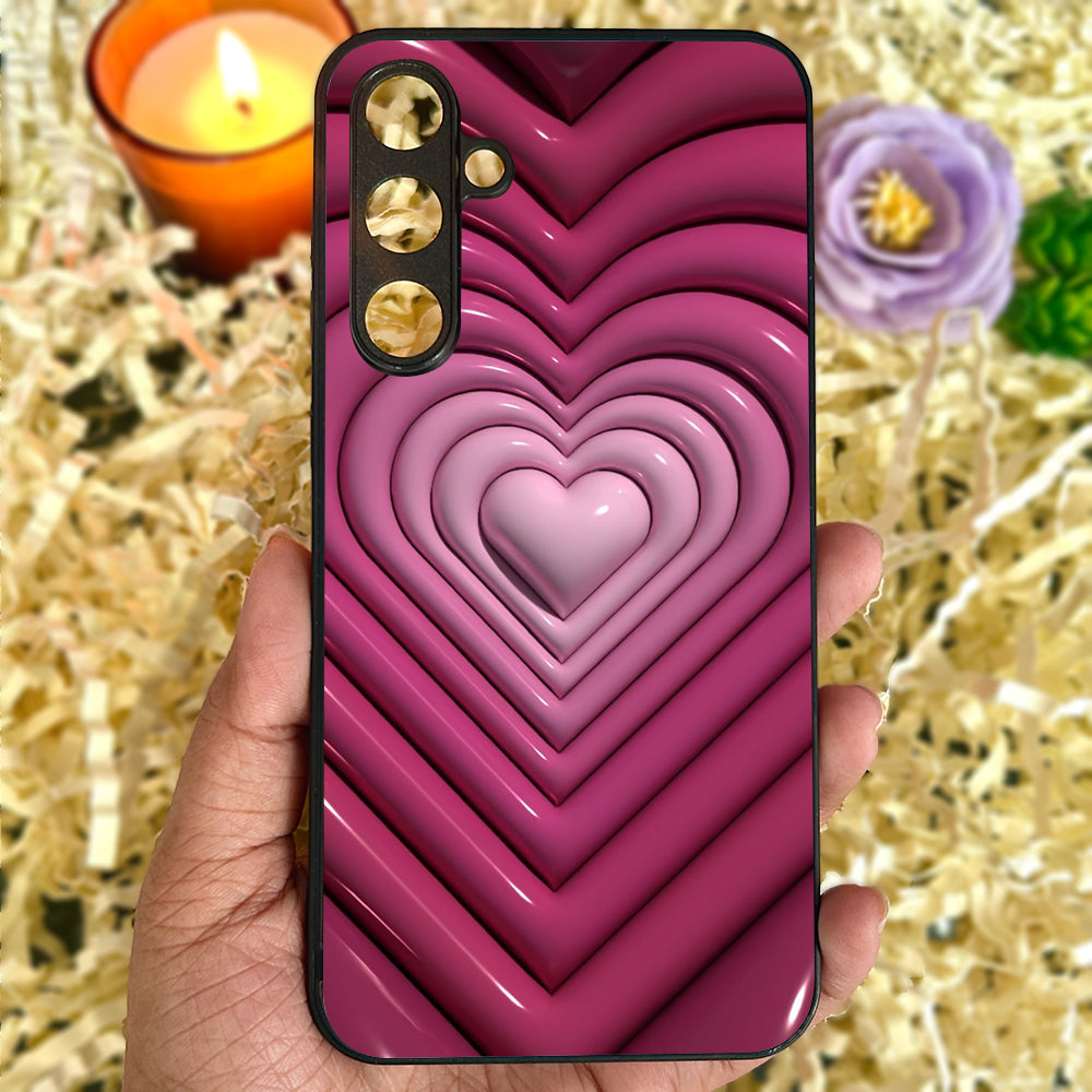 Inflated Hearts Metal Back Case for Samsung Galaxy S23fe 5G