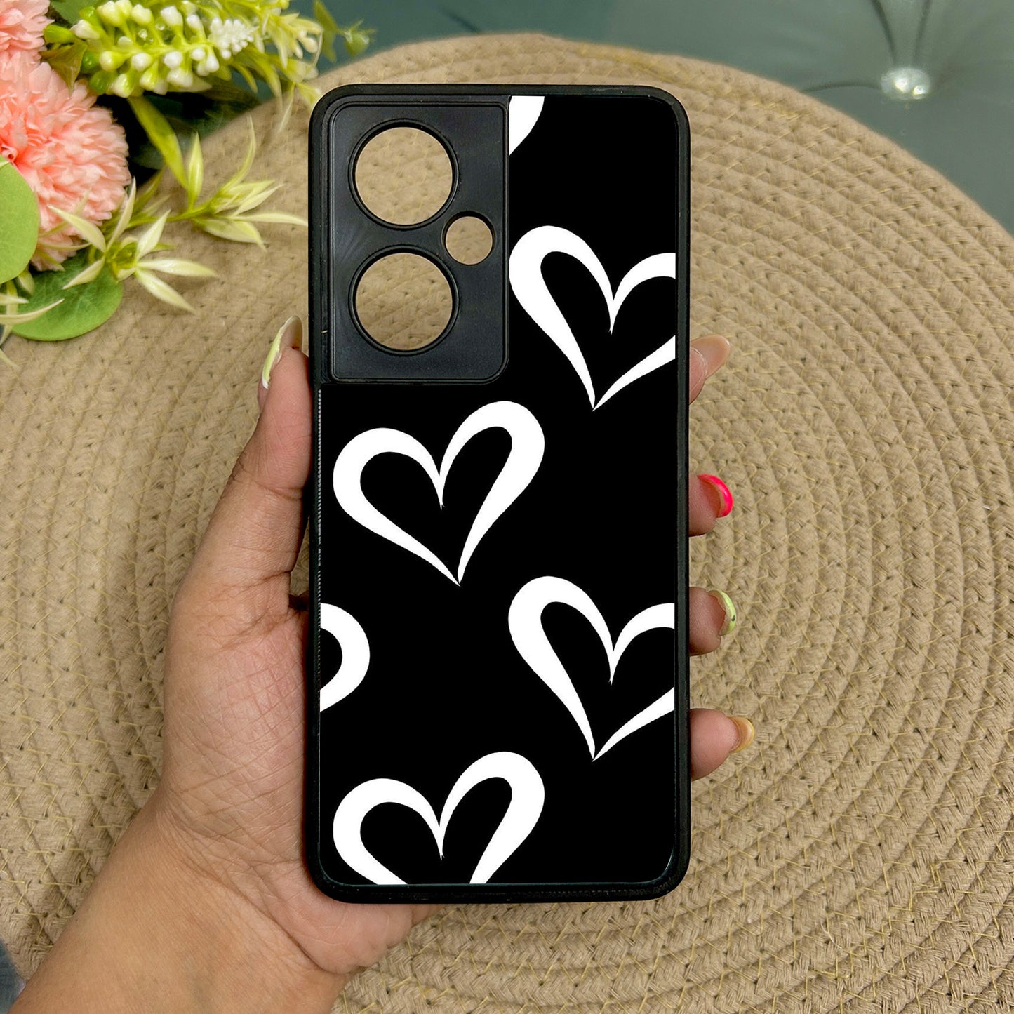 InkHeart Glossy Metal Back Case for Oneplus Nord CE 3 Lite (5G)