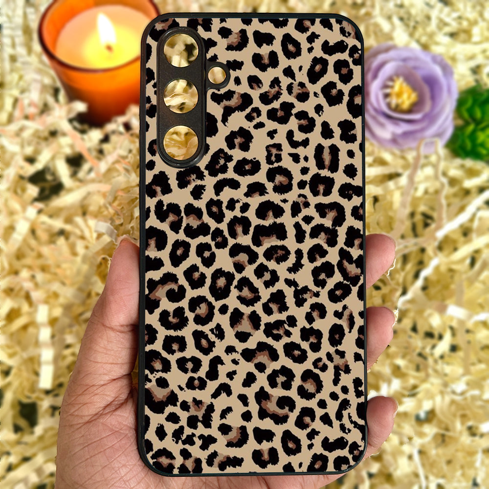 Cheetah Print Metal Back Case for Samsung Galaxy S23fe 5G