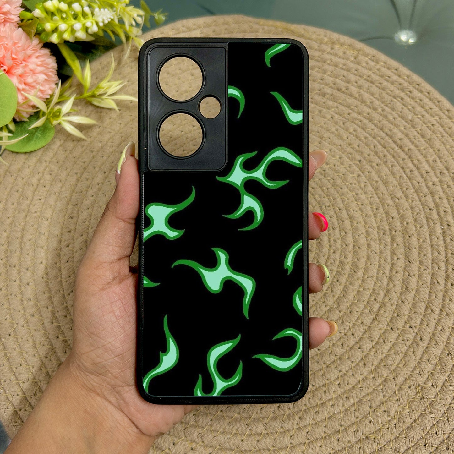 Neon Fire Glossy Metal Back Case for Oneplus Nord CE 3 Lite (5G)