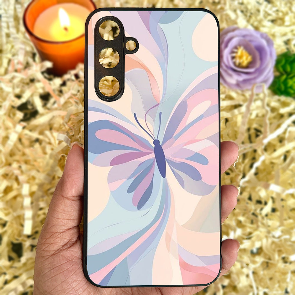 Artistic Butterfly Metal Back Case for Samsung Galaxy S23fe 5G