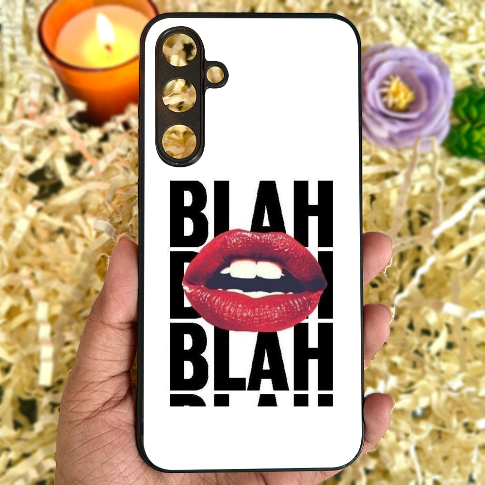 Blah Blah' Glossy Metal Back Case for Samsung Galaxy S23fe 5G