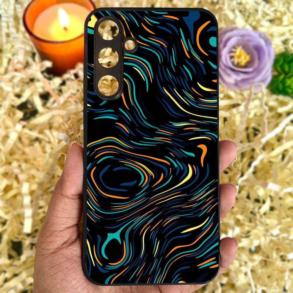 Glow Lines Glossy Metal Back Case for Samsung Galaxy S23fe 5G