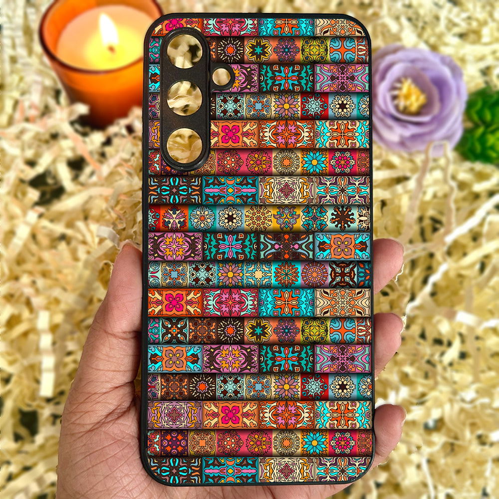 Block print Metal Back Case for Samsung Galaxy S23fe 5G