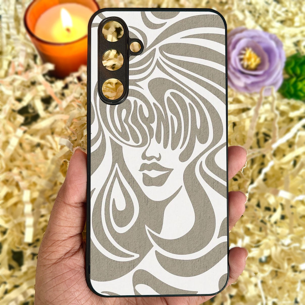Face in the Waves Metal Back Case for Samsung Galaxy S23fe 5G