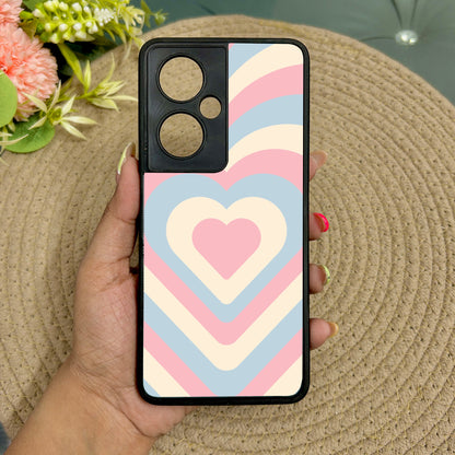 Candy Hearts Metal Back Case for Oneplus Nord CE 3 Lite (5G)