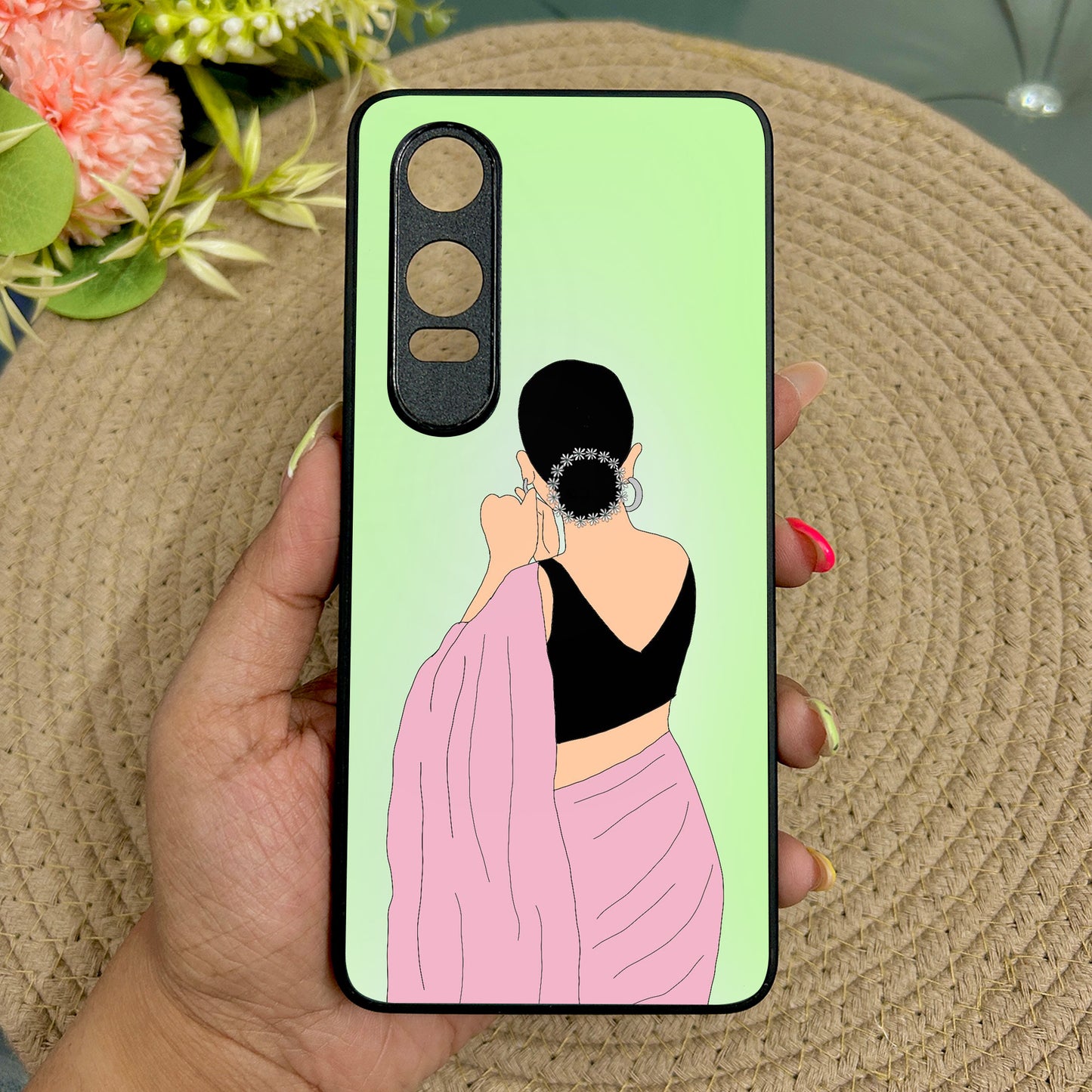 Saree Chic Metal Back Case for Oneplus Nord CE 4 Lite (5G)