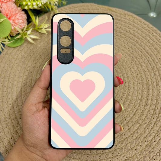 Candy Hearts Metal Back Case for Oneplus Nord CE 4 Lite (5G)