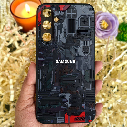 Circuit Crush Glossy Metal Back Case for Samsung Galaxy S23fe 5G