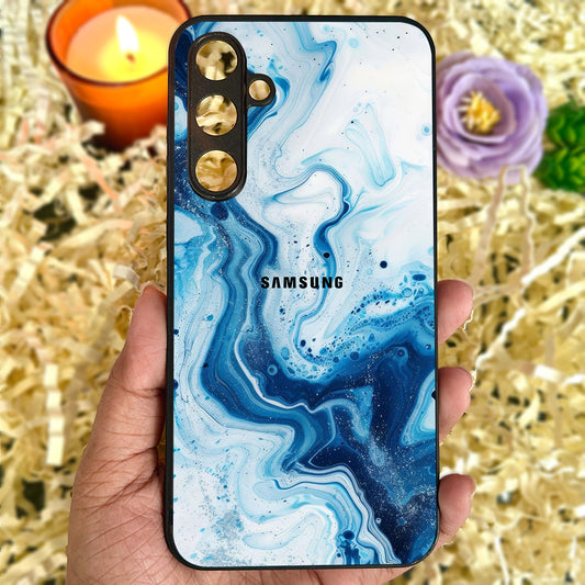 Glacier Wave Glossy Metal Back Case for Samsung Galaxy S23fe 5G