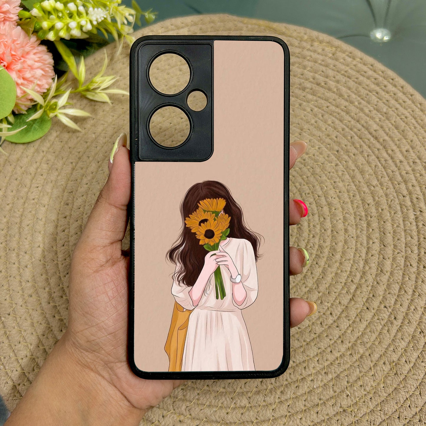 Sunflower Serenity Metal Back Case for Oneplus Nord CE 3 Lite (5G)