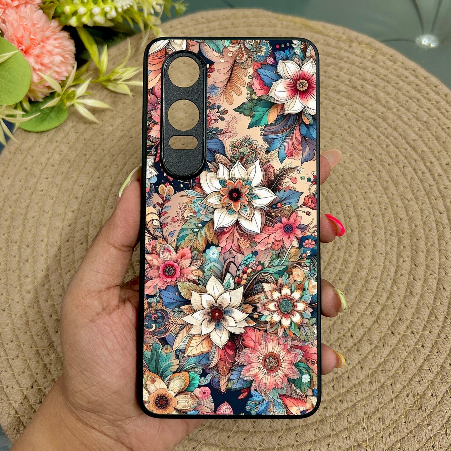 Floral Rush Metal Back Case for Oneplus Nord CE 4 Lite (5G)