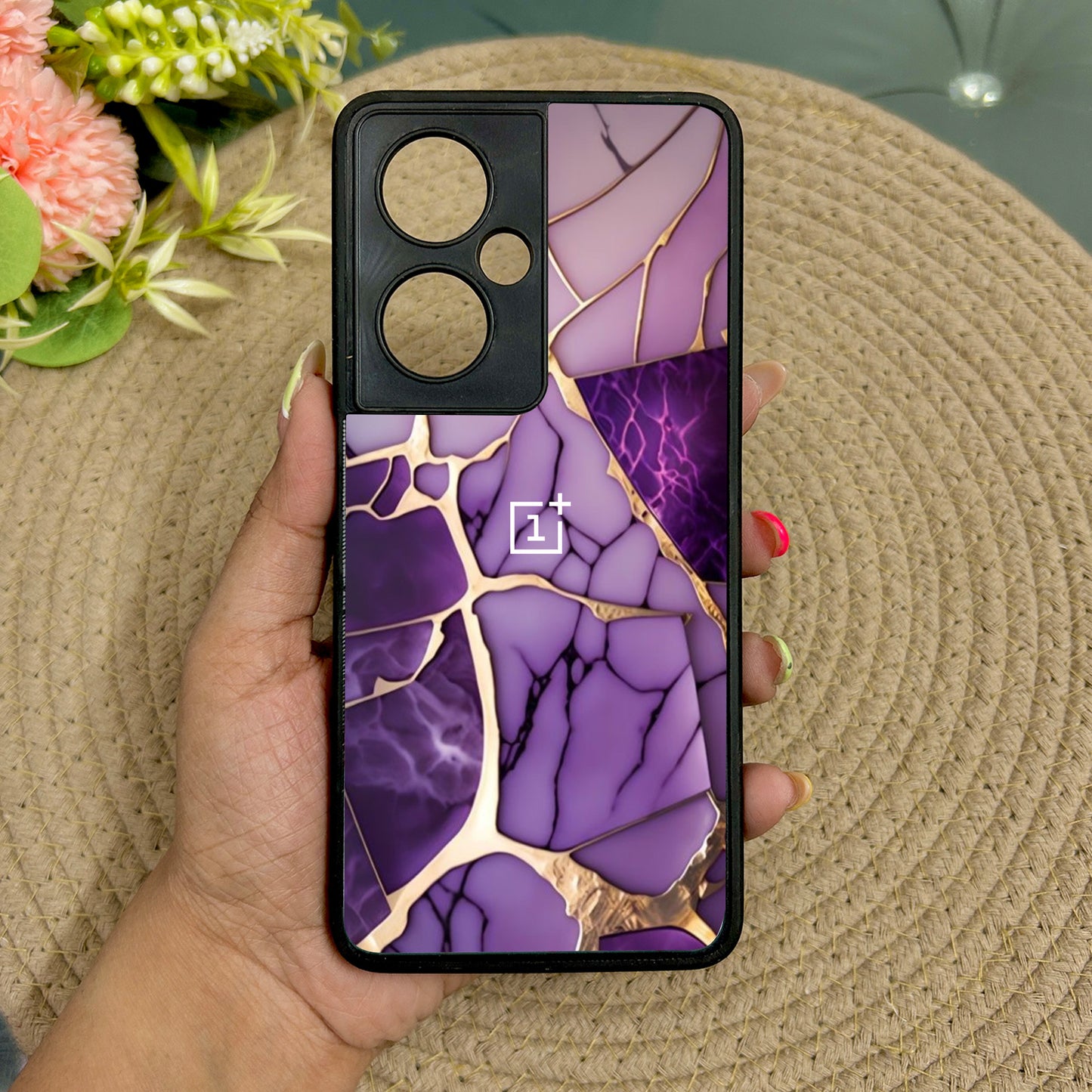 Violet Shatter Metal Back Case for Oneplus Nord CE 3 Lite (5G)