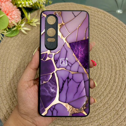 Violet Shatter Metal Back Case for Oneplus Nord CE 4 Lite (5G)