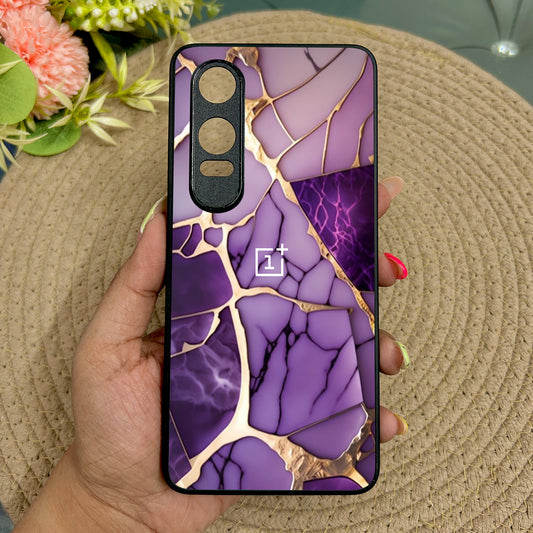 Violet Shatter Metal Back Case for Oneplus Nord CE 4 Lite (5G)