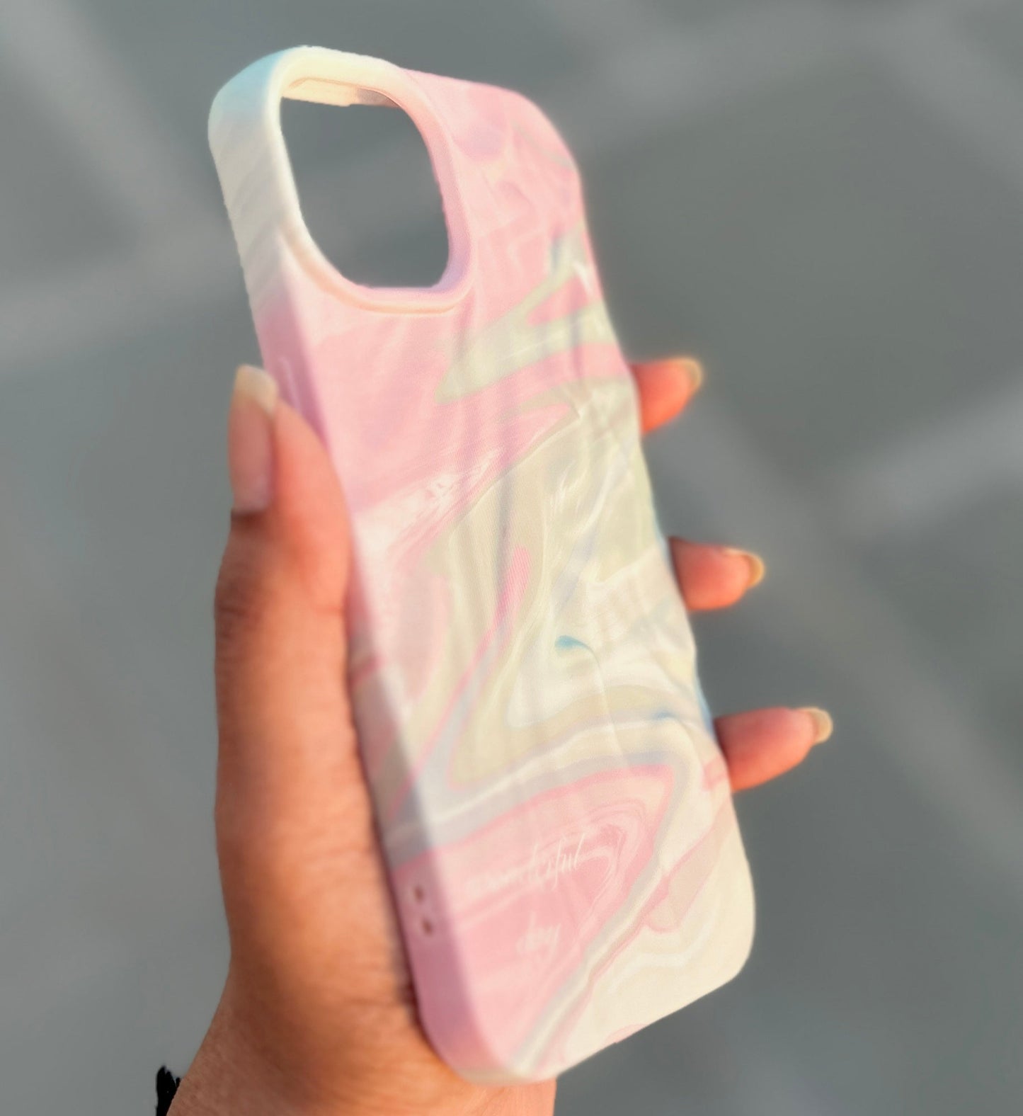 'Wonderful Day' Quoted Silicone Case for Apple iPhone