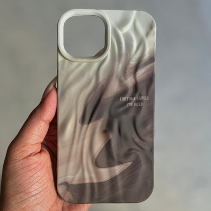 'Fortune Favors The Bold' Quoted Silicone Case for Apple iPhone