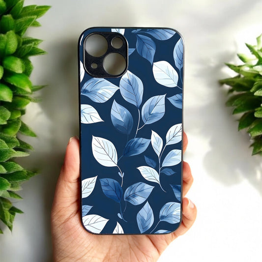 Lush Leaves Glossy Metal Back Case for Apple Iphone 14 Plus