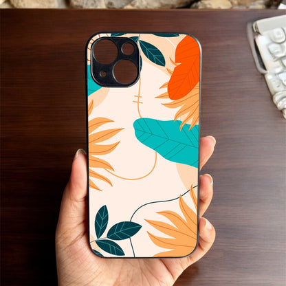Leafy Vibe Glossy Metal Back Case for Apple iPhone