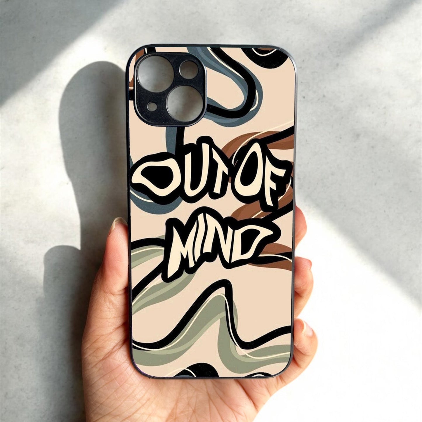 'Out Of Mind' Glossy Metal Back Case for Apple iPhone