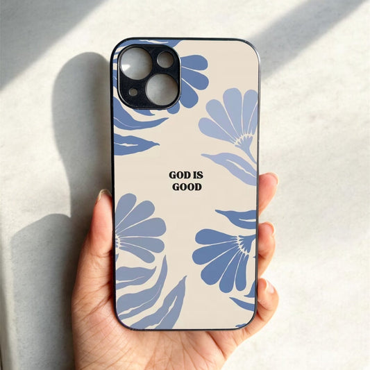 God Is Good' Glossy Metal Back Case for Apple Iphone 14