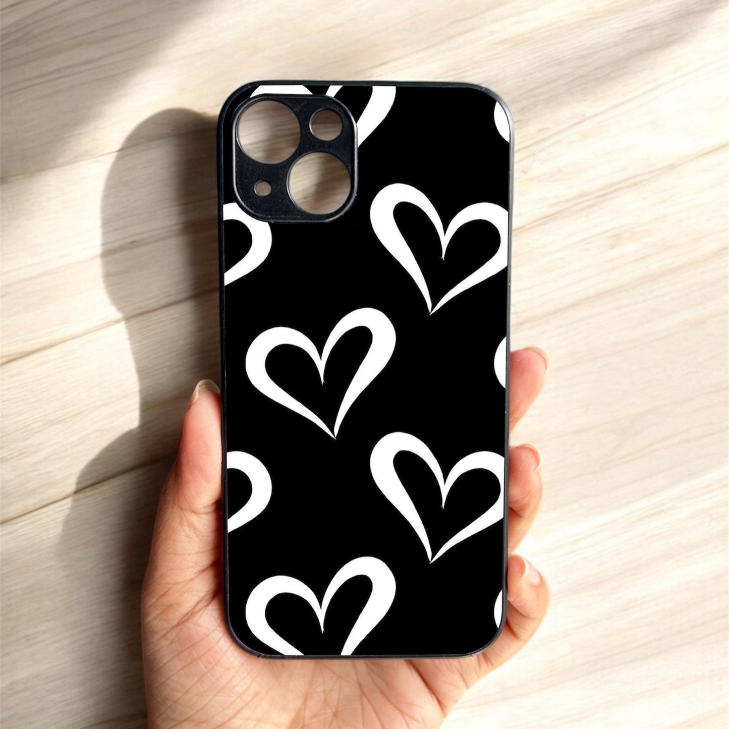 InkHeart Glossy Metal Back Case for Apple Iphone 15 Plus