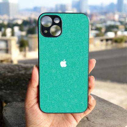 DoodlePop Glossy Metal Back case for Apple Iphone 13