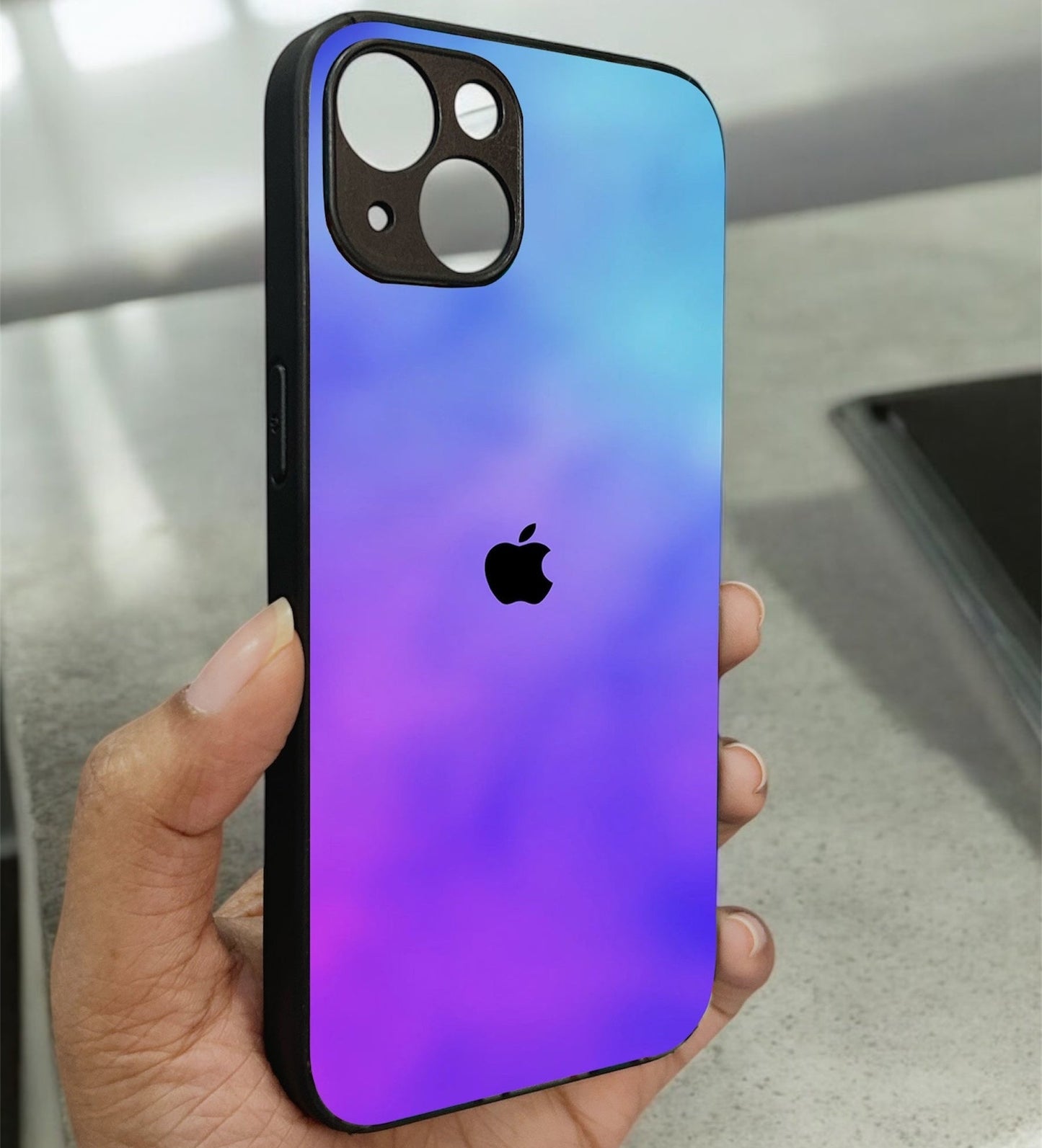 Prism Play Glossy Metal Back Case for Apple Iphone 14 Plus