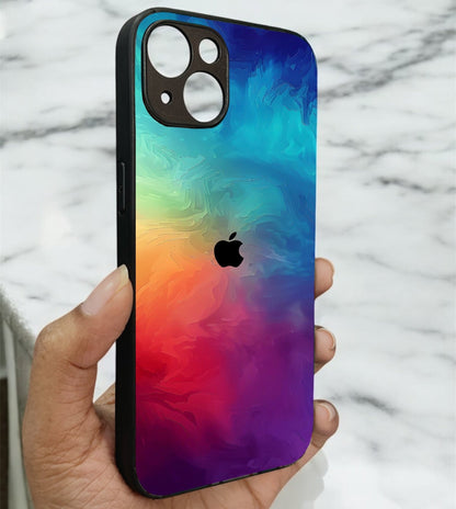 ColorFusion Glossy Metal Back Case for Apple Iphone 15 Plus