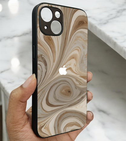 SandStorm Glossy Metal Back Case for Apple Iphone 13