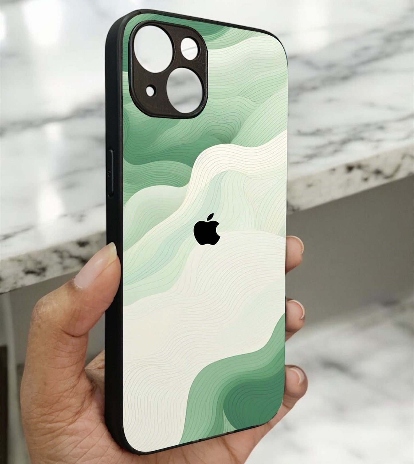 Mint Mist Glossy Metal Back Case for Apple iPhone