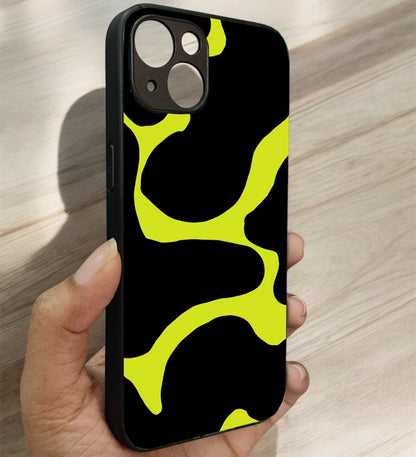 Lime Pulse Glossy Metal Back Case for Apple iPhone